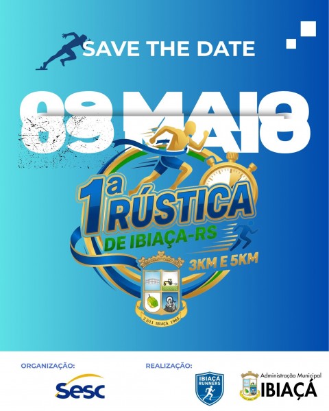 Ibiaçá promove 1ª Rústica com percursos de 3km e 5km em maio