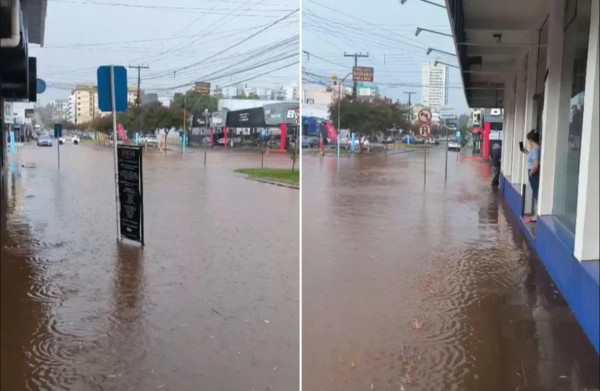 Chuva causa alagamento e destelhamentos em Tapejara